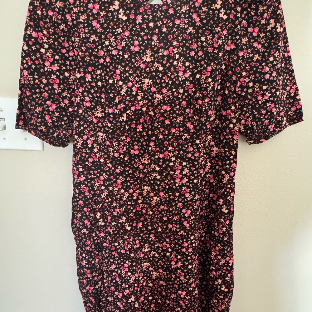Old Navy Black and Pink Floral Dress